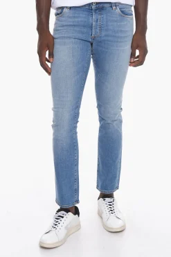 Jeans Slim Fit TEMPERA CROSS con Passanti 17cm>Marcelo Burlon Sale