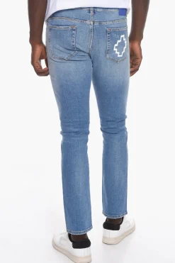 Jeans Slim Fit TEMPERA CROSS con Passanti 17cm>Marcelo Burlon Sale