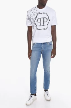 Jeans Slim Fit TEMPERA CROSS con Passanti 17cm></noscript>Marcelo Burlon Sale