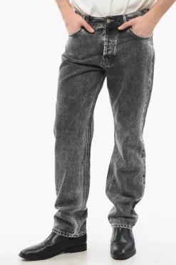 Jeans Straight Cut Effetto Acid Wash 20,5cm>Séfr Outlet