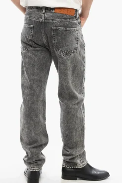 Jeans Straight Cut Effetto Acid Wash 20,5cm>Séfr Outlet