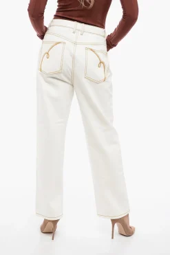 Jeans Straight Fit a Vita Alta 25cm>Tory Burch New