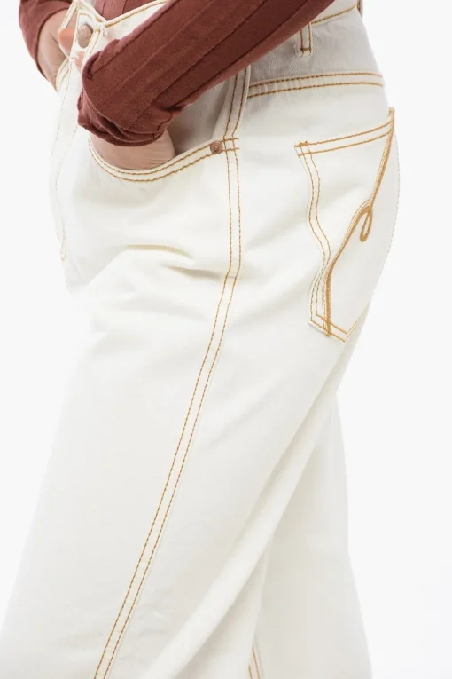 Jeans Straight Fit a Vita Alta 25cm>Tory Burch New