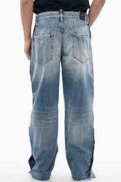Online Jeans Straight Fit BIG Con Bande Logate E Bottoni Laterali 27 cm Uomo Jeans