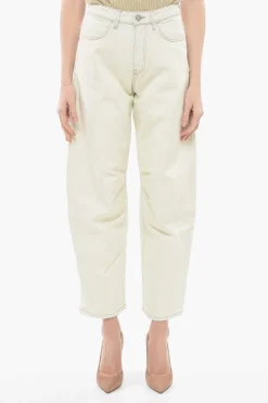 Online Jeans Straight Fit Bleach Wash Donna Jeans