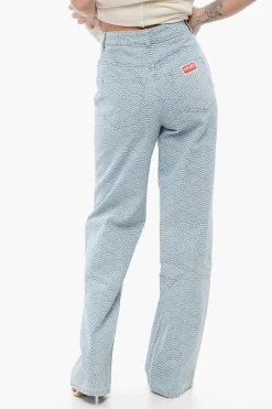 Jeans Straight Fit SEIGAIHA AYAME con Motivo Rainbow 23cm>Kenzo Online