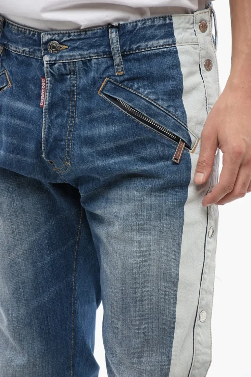 Jeans STRIPPER Cool Guy Con Bottoni Laterali 18 cm>Dsquared2 Fashion