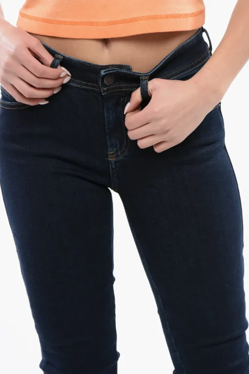 Outlet Jeans Super Skinny Fit 2017 SLANDY a Vita Media 12cm L32 Donna Jeans