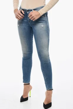 Jeans Super Skinny SLANDY con Strappi L.32>Diesel Hot