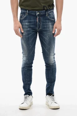 Fashion Jeans Super Twinky Fit con Tasche Posteriori ad Aletta 14cm Uomo Jeans