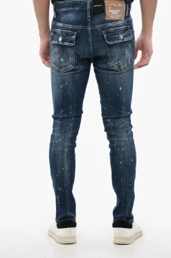 Fashion Jeans Super Twinky Fit con Tasche Posteriori ad Aletta 14cm Uomo Jeans