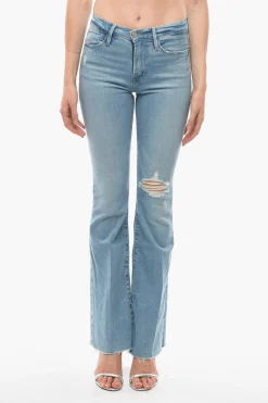 New Jeans Svasati a Vita Alta con Orlo Sfrangiato26cm Donna Jeans