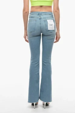 New Jeans Svasati a Vita Alta con Orlo Sfrangiato26cm Donna Jeans