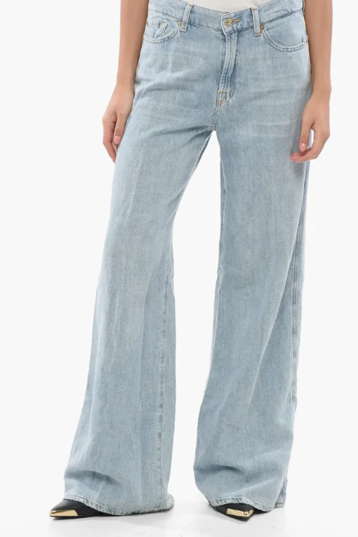 Best Jeans Svasati LOTTA con Bottone Logato 29cm Donna Jeans