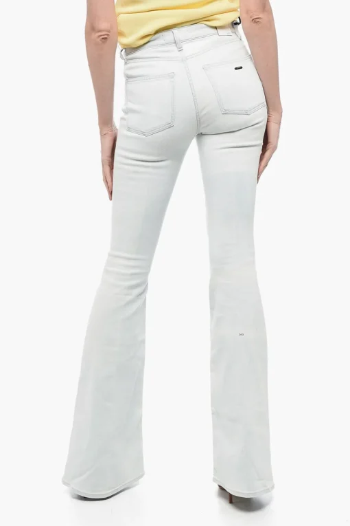 Sale Jeans Svasato con Effetto Sbiadito 30,5cm Donna Jeans