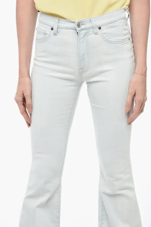 Sale Jeans Svasato con Effetto Sbiadito 30,5cm Donna Jeans
