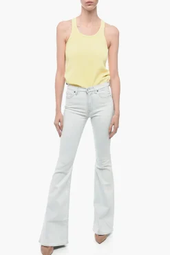 Sale Jeans Svasato con Effetto Sbiadito 30,5cm Donna Jeans