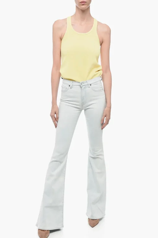 Sale Jeans Svasato con Effetto Sbiadito 30,5cm Donna Jeans