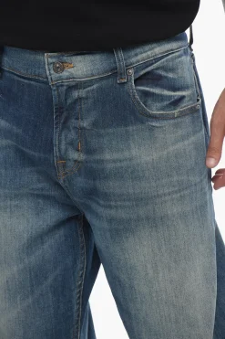 Online Jeans Tapered Fit con Effetto Stonewashed 19cm Uomo Jeans