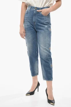 Jeans Tappared Fit GLORY Con Borchie e Gioielli 16cm>Washington Dee Cee Hot