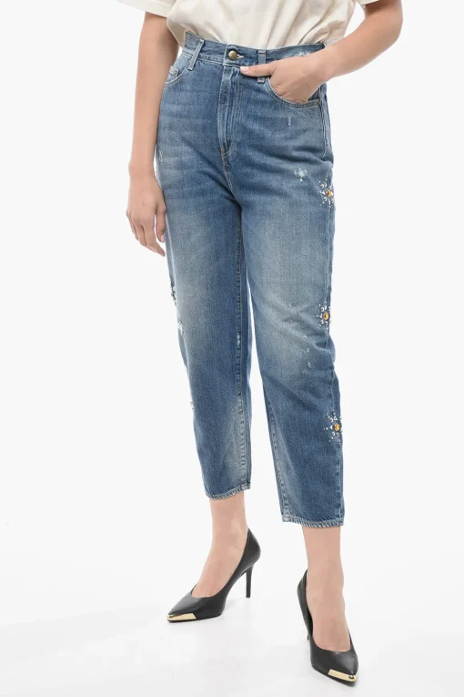 Jeans Tappared Fit GLORY Con Borchie e Gioielli 16cm>Washington Dee Cee Hot