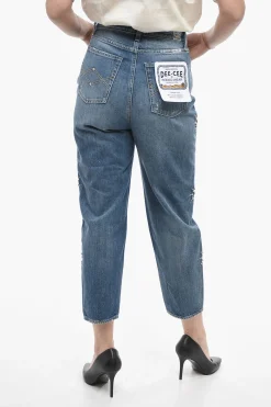 Jeans Tappared Fit GLORY Con Borchie e Gioielli 16cm>Washington Dee Cee Hot