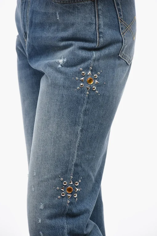Jeans Tappared Fit GLORY Con Borchie e Gioielli 16cm>Washington Dee Cee Hot