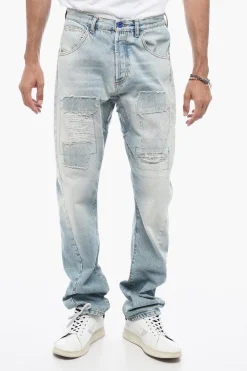 Best Jeans TWIST Effetto Vintage con Dettagli Patchwork 17cm Uomo Jeans