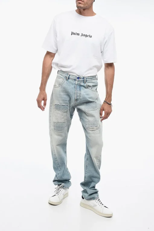 Best Jeans TWIST Effetto Vintage con Dettagli Patchwork 17cm Uomo Jeans
