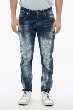 Jeans Twisted Leg MICK Effetto Bleached 17 cm>John Richmond Online
