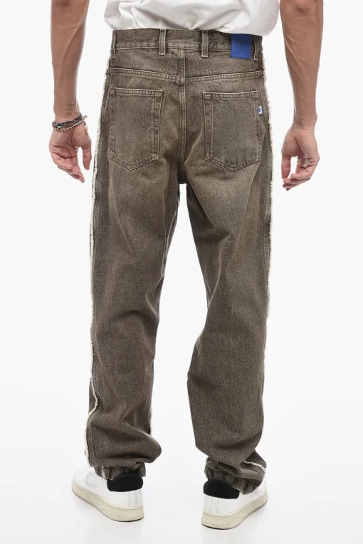 Jeans VINTAGE Straight Fit con Dettagli a Taglio Vivo 20cm>Marcelo Burlon Online