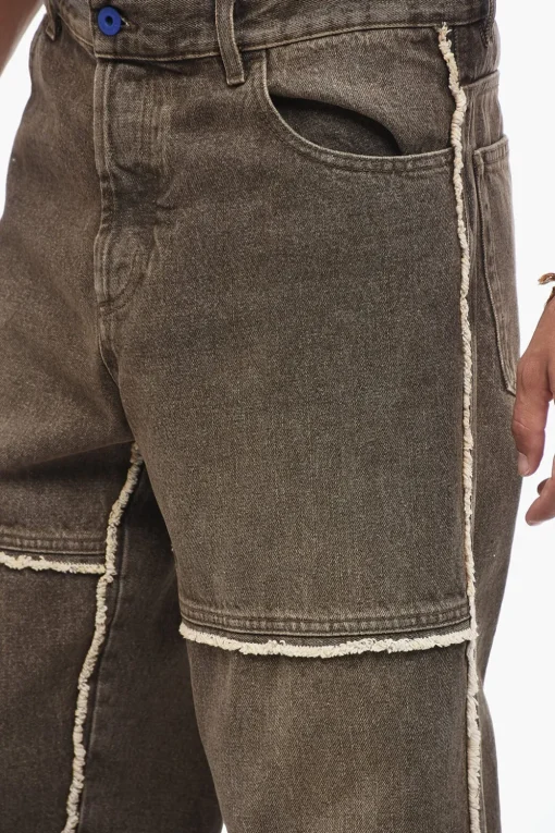 Jeans VINTAGE Straight Fit con Dettagli a Taglio Vivo 20cm>Marcelo Burlon Online