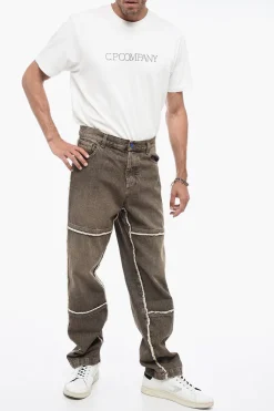 Jeans VINTAGE Straight Fit con Dettagli a Taglio Vivo 20cm></noscript>Marcelo Burlon Online