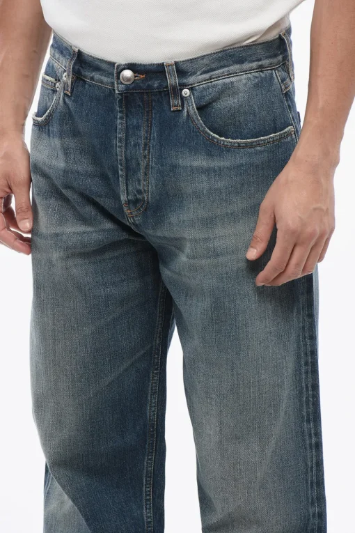 Jeans Wide Leg con Effetto Vintage>Burberry Best