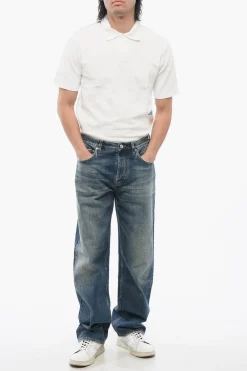 Jeans Wide Leg con Effetto Vintage></noscript>Burberry Best