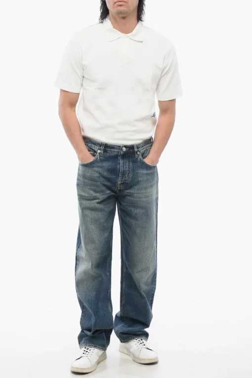 Jeans Wide Leg con Effetto Vintage>Burberry Best