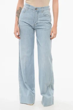 Jeans Wide Leg con Lavaggio Chiaro 30cm>Bottega Veneta Online