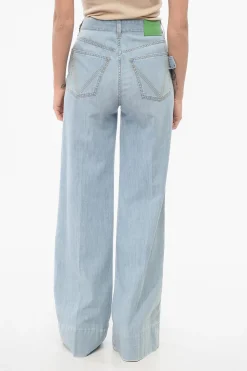 Jeans Wide Leg con Lavaggio Chiaro 30cm>Bottega Veneta Online