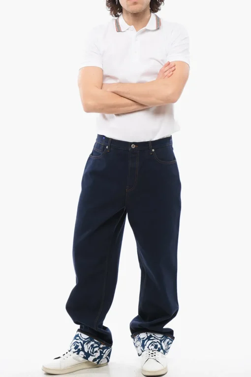 New Jeans Wide Leg con Lavaggio Scuro Uomo Jeans