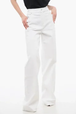 Jeans Wide Leg con Logo Metallico>Alexander McQueen Clearance