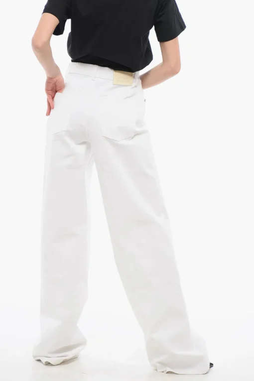 Jeans Wide Leg con Logo Metallico>Alexander McQueen Clearance