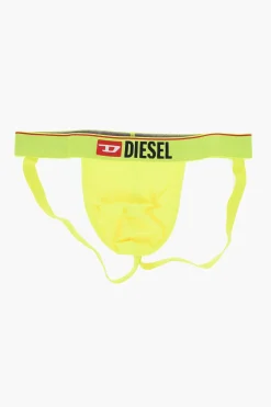 Discount Jockstrap in Microfibra con Banda Elastica Logata Uomo Intimo