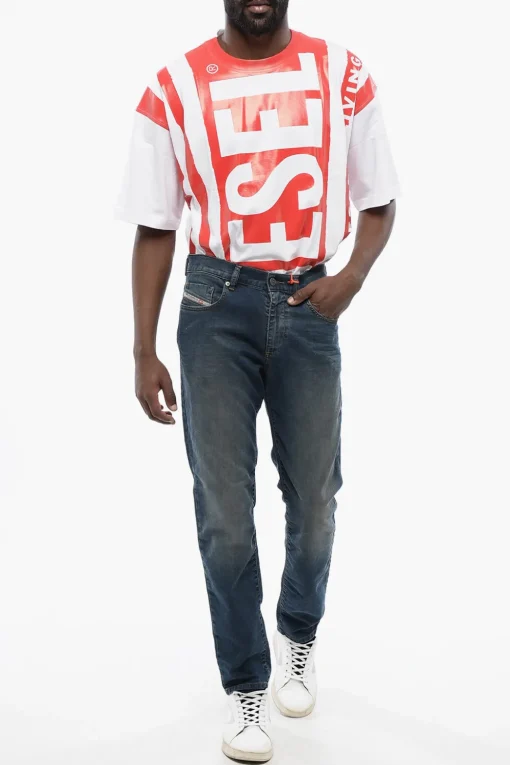 Jogg Jeans D-STRUKT-Z-NE Regular Fit con Passanti 16cm>Diesel Online
