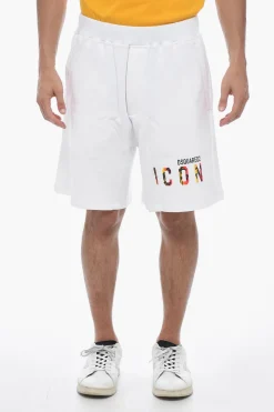 Jogger Shorts ICON SUNSET Stampata>Dsquared2 Clearance
