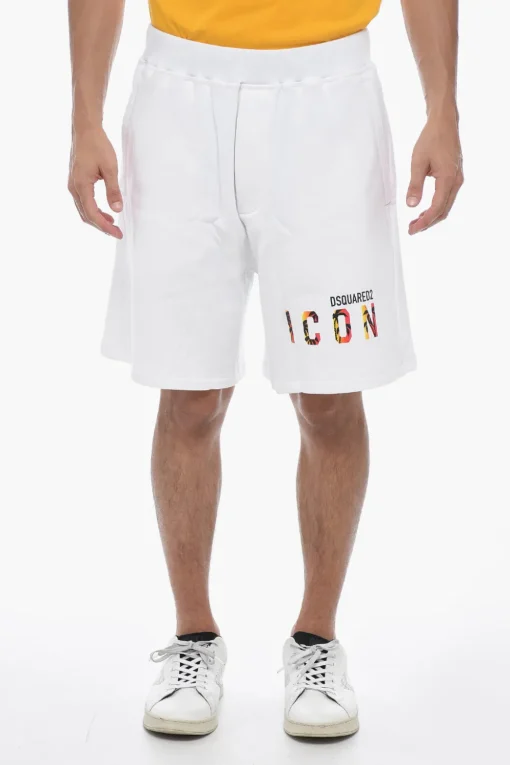 Jogger Shorts ICON SUNSET Stampata>Dsquared2 Clearance