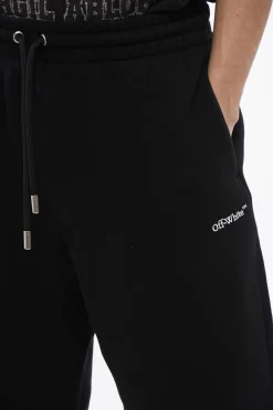 Sale Jogger Shorts Ricamati BANDANA In Cotone Garzato Uomo Pantaloni
