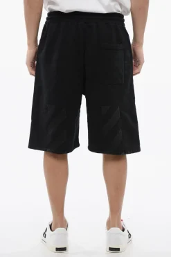 Jogger Shorts Ricamati Skate-Fit In Cotone Garzato>Off-White Discount