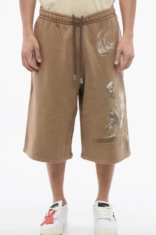 Jogger Shorts Stampati S.MATTHEW In Cotone Garzato>Off-White Fashion