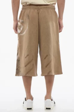 Jogger Shorts Stampati S.MATTHEW In Cotone Garzato>Off-White Fashion