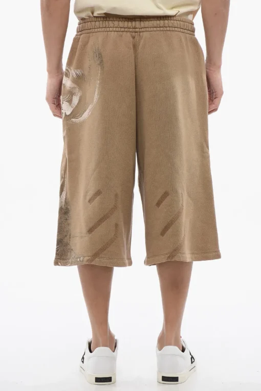 Jogger Shorts Stampati S.MATTHEW In Cotone Garzato>Off-White Fashion